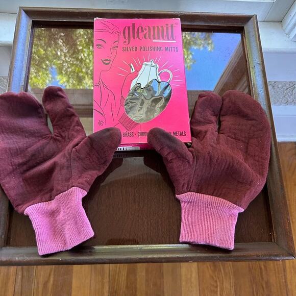 Vintage Gleamit Silver Polishing Mitts in Original Box Used Condition - Picture 8 of 12